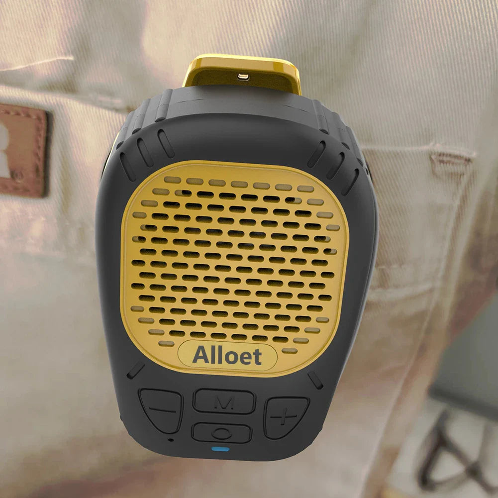 Wearable Bluetooth Speaker Magnetic Clip-On Wireless Speaker Waterproof Portable Sound with Strap for Hands-Free Music/Calls