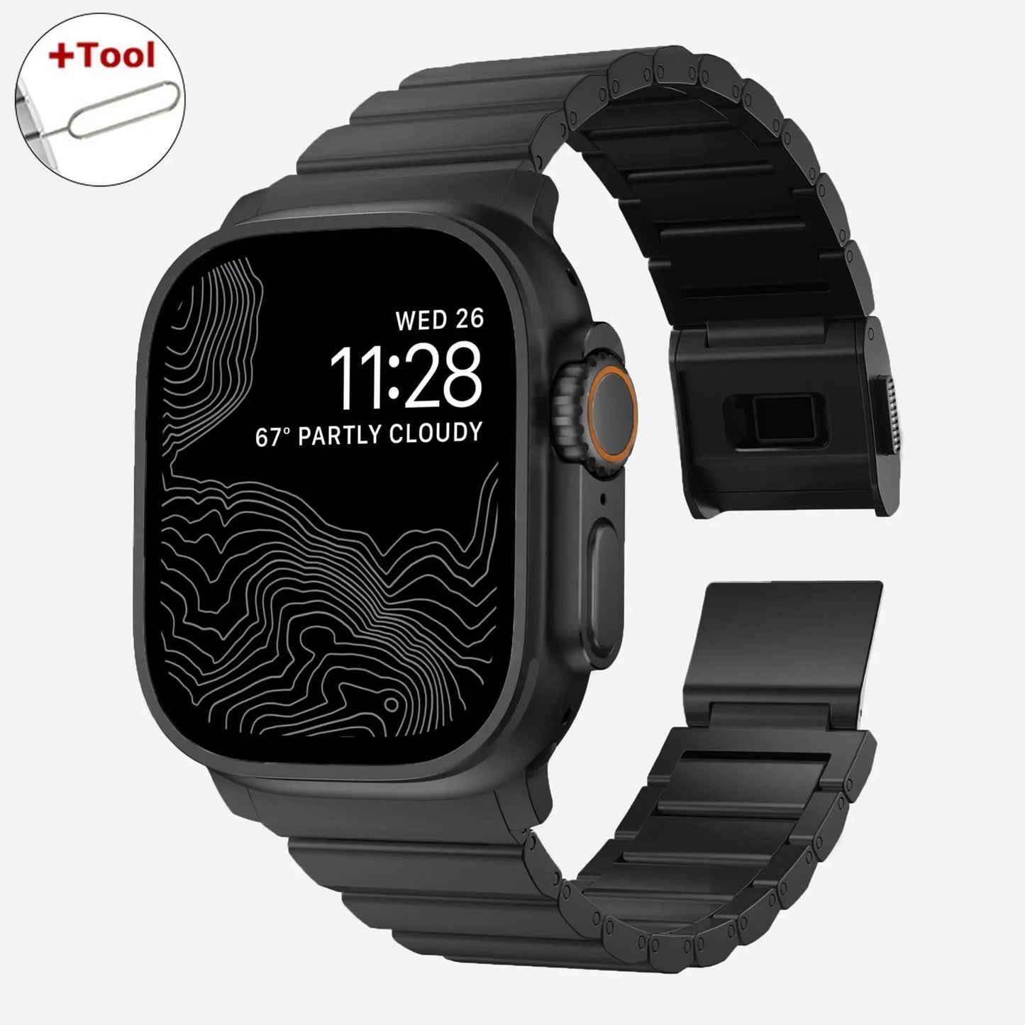 Luxury Metal Magnetic Bracelet for Apple Watch Series 10, Ultra 2, 9, 8, 7, 6, 5, 4, SE – 49mm, 46mm, 45mm, 44mm Stainless Steel Band for Men and Women - Premium watch strap from Lizard Vigilante - Just $38.99! Shop now at Lizard Vigilante