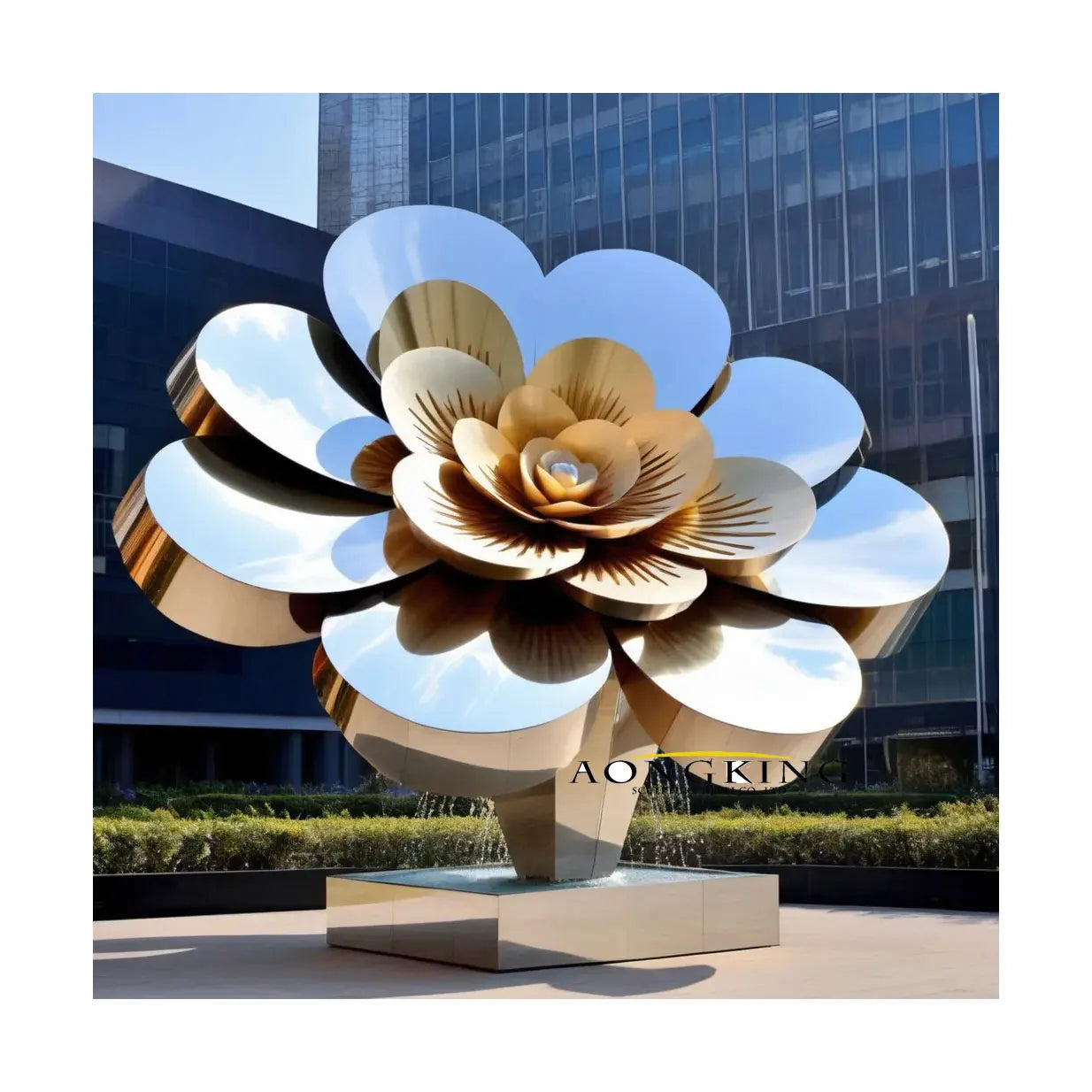 Garden Art Design large sculpture stainless steel statue hand-shaped statue