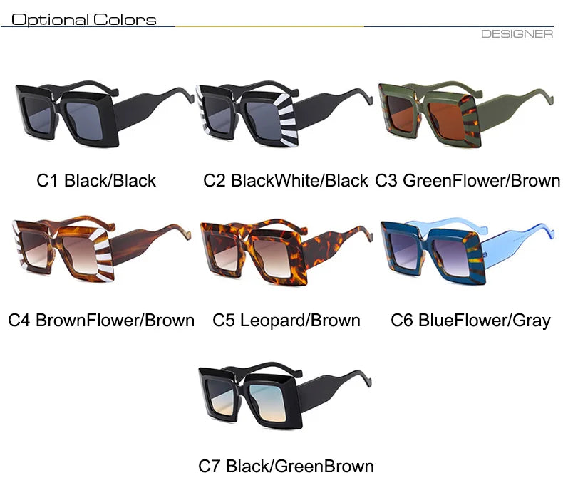 VOLT//BLOK 2025 PunkSquare UV400 Shades — Oversized Futurist Goggle Sunglasses for Women & Men | Cyber-Street Retro Eyewear, Photochromic Anti-Reflective Fashion Bomb - Premium shades from dsers - Just $15.99! Shop now at Lizard Vigilante