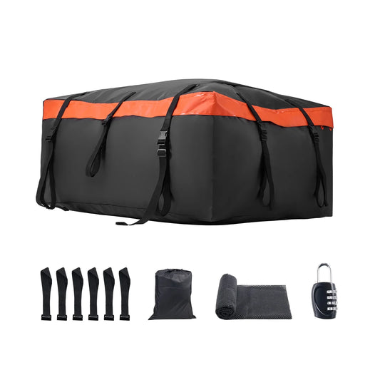 SucceBuy Car Rooftop Cargo Carrier Bag 20/23 Cubic Feet Roof Cargo Carrier 840D PVC Waterproof Car Roof Luggage Bag for  Vehicle