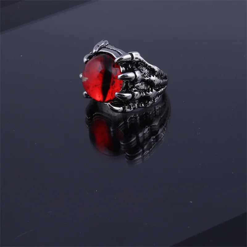 Wu's Retro Jewelry Rings | Unisex Gothic Punk Skull Rock Hip Hop Adjustable Rings with Evil Eye & Dragon Claw - Premium ring from Lizard Vigilante - Just $18.88! Shop now at Lizard Vigilante