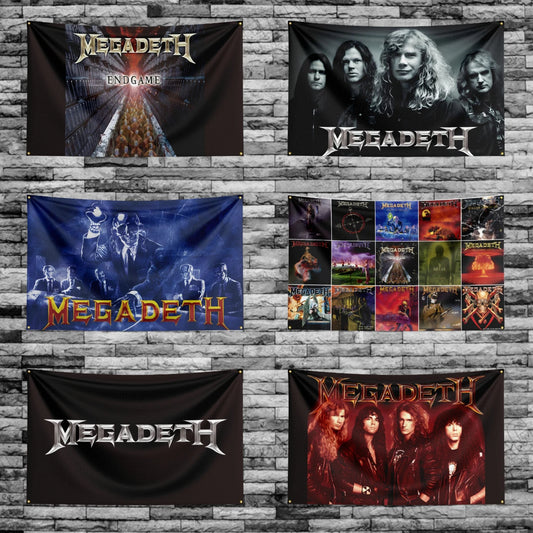 Megadeth Band Flag – Heavy Metal Rock Polyester Banner for Bedroom & Outdoor Wall Art - Premium flag from Lizard Vigilante - Just $17.99! Shop now at Lizard Vigilante