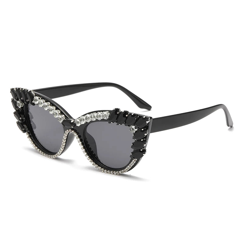 “Diamond Eyes 23241” – Chaos-Cat UV400 Big Gem Sunglasses for Max Drama & Minimal Subtlety | Gradient Polycarbonate Cat Eye Spectacles - Premium shades from dsers - Just $10.99! Shop now at Lizard Vigilante