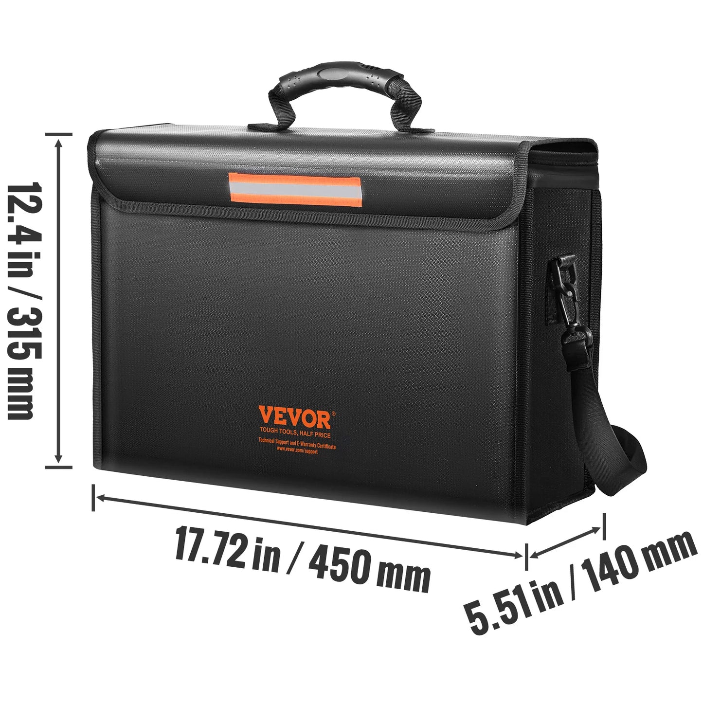 VEVOR Fireproof Document Box with 3 Storage Layers Fireproof Document Bag for Wallet Money Storage Passport Documents Bank File - Premium  from Lizard Vigilante - Just $15.99! Shop now at Lizard Vigilante