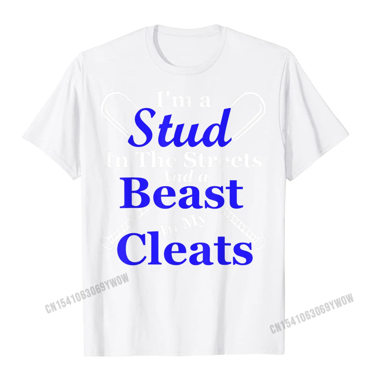 Im A Stud In The Streets And Beast Cleats Baseball T-Shirt Men Cotton Top T-Shirts For Men Simple Style Tees Hot Sale Classic - Premium t-shirt from Lizard Vigilante - Just $23.99! Shop now at Lizard Vigilante