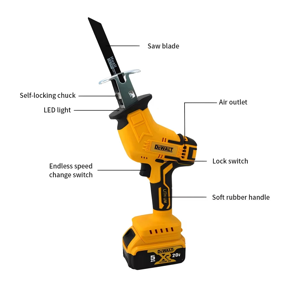 Dewalt 20V Lightning-Cut Cordless Reciprocating Saw – 2800RPM Brushless Power Tool for Metal, Wood, & Pipe Precision - Premium saw from Lizard Vigilante - Just $88.88! Shop now at Lizard Vigilante