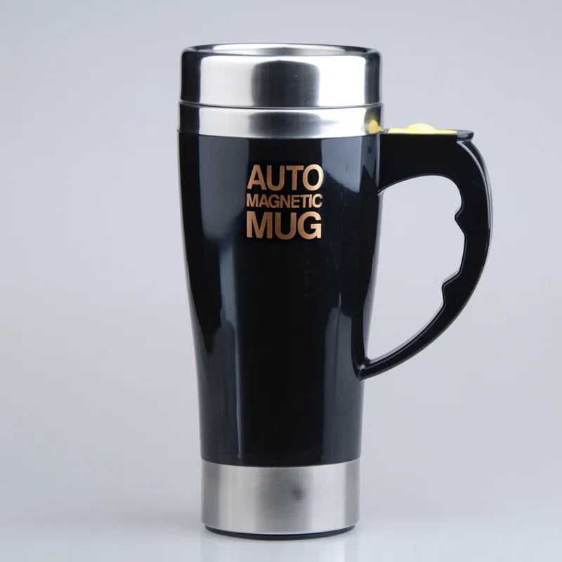 Automatic Self Stirring Magnetic Mug, Electric Auto Magnetic Coffee Mug, Auto Mixing Juice Milk Cup, Stainless Steel, 401-500ml - Lizard Vigilante