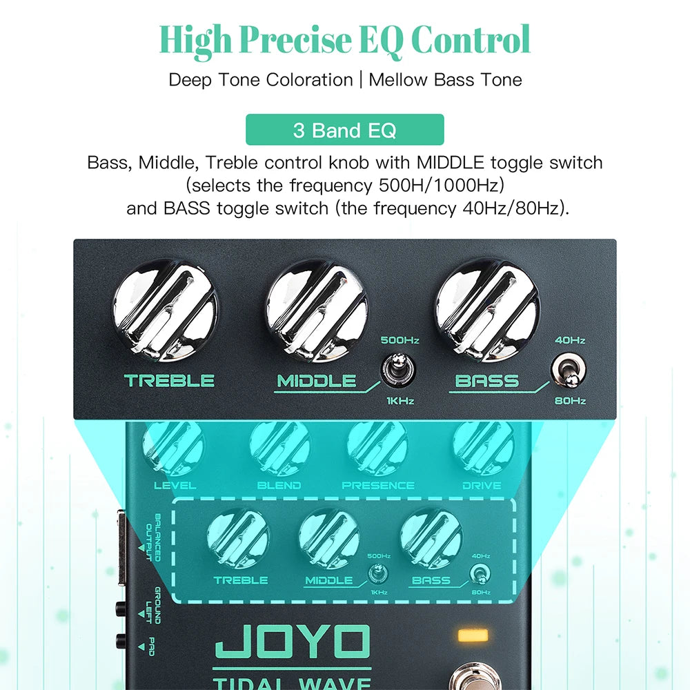 JOYO R-30 Tidal Wave Bass Preamp — 3-Band EQ Riot Pedal of the ‘90s Revival