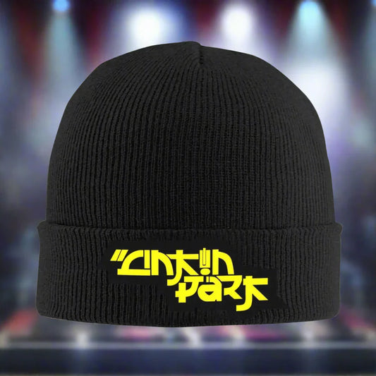 Linkin Park Yellow Logo Beanie Hat - Rock Nu-Metal Knit Cap for Adults & Unisex - Cozy Autumn Gift Idea - Premium unisex beanie from Lizard Vigilante - Just $22.88! Shop now at Lizard Vigilante