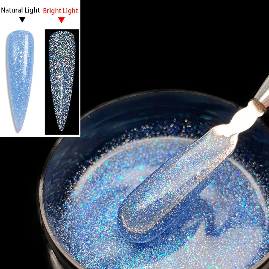 Jillnails 100g Glitter Shimmer Milky Hard Gel Builder Nail for Nails ExtensionsRoyal Blue Pink  UV LED Camouflage  Selfleveling