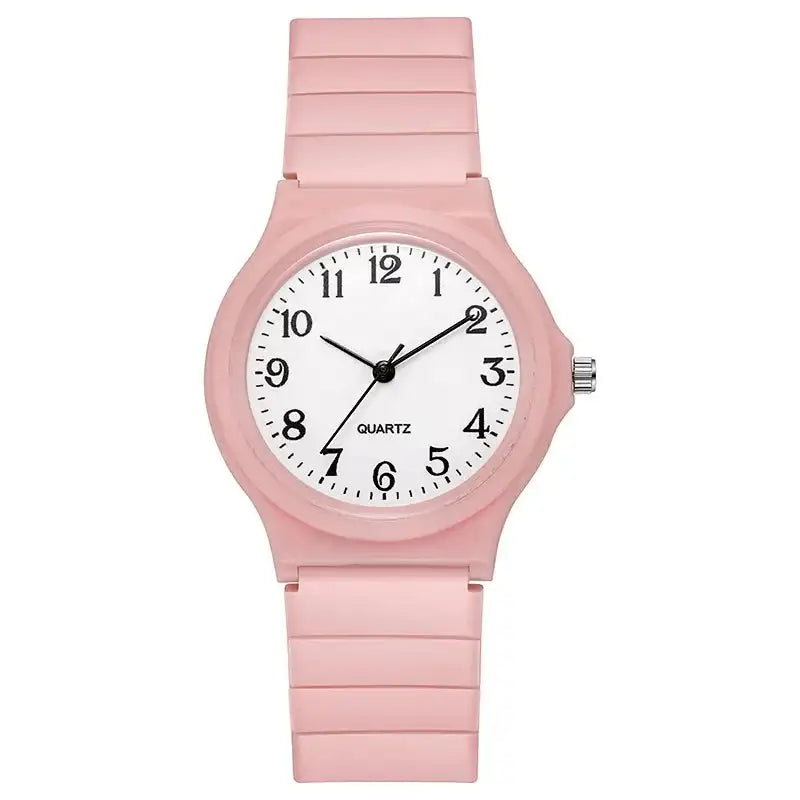 Exam Watch Silicone Strap Simple Women Watch Student Ladies Quartz Wristwatch Waterproof Round Small Dial for Women Reloj Mujer