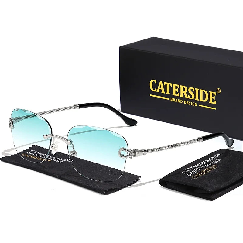 Rimcutter Royale: Caterside Retro Gradient Sunglasses – Blade Lens Street Icon Shades - Premium shades from dsers - Just $15.99! Shop now at Lizard Vigilante