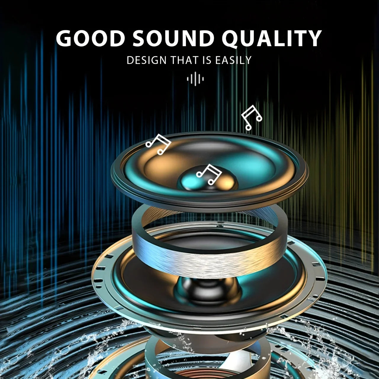 Motorcycle Bluetooth Speakers Wireless Audio System with USB, AUX, Mp3 Music Player