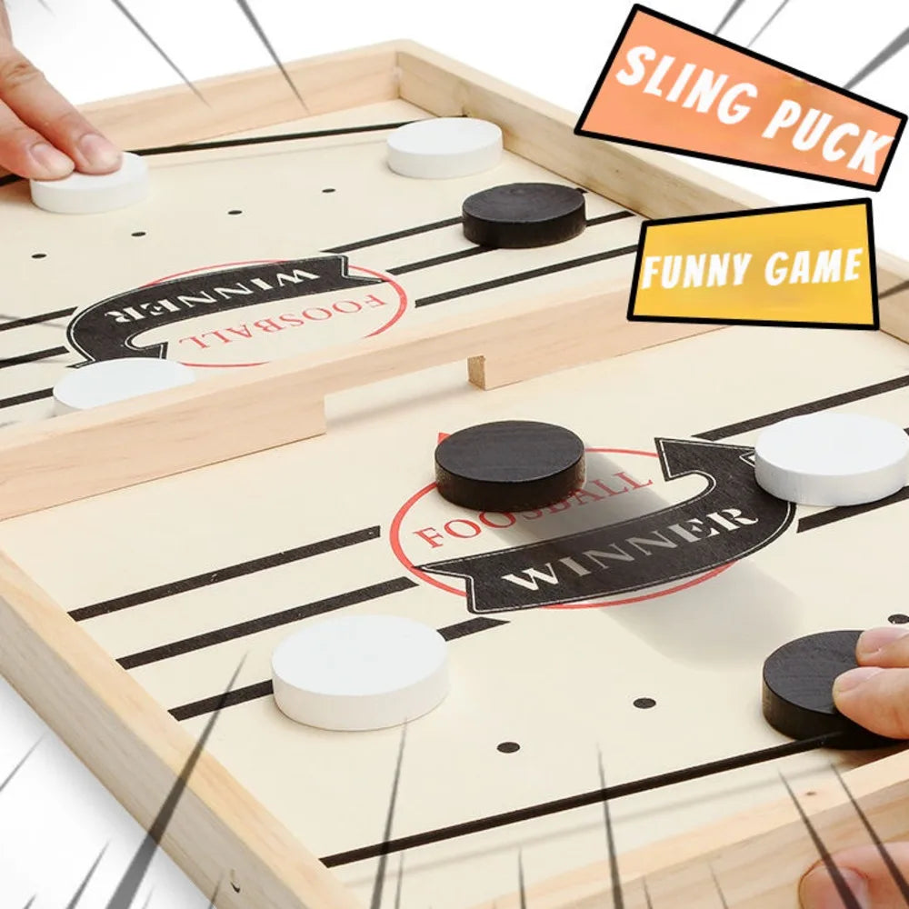 Fast Sling Puck Game – Desktop Table Hockey and Foosball Board Game for Family and Party Fun - Premium game from Lizard Vigilante - Just $21.88! Shop now at Lizard Vigilante