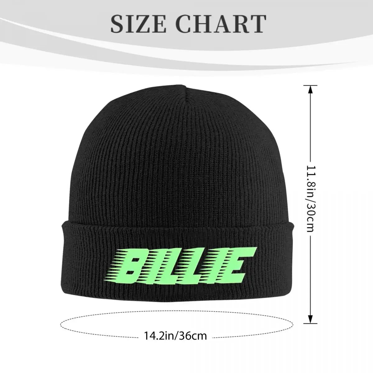 Billies Logo Knitted Beanie – Acrylic Skullies for Women & Men, Warm Winter Cap for Music Fans - Premium beanie from Lizard Vigilante - Just $19.88! Shop now at Lizard Vigilante