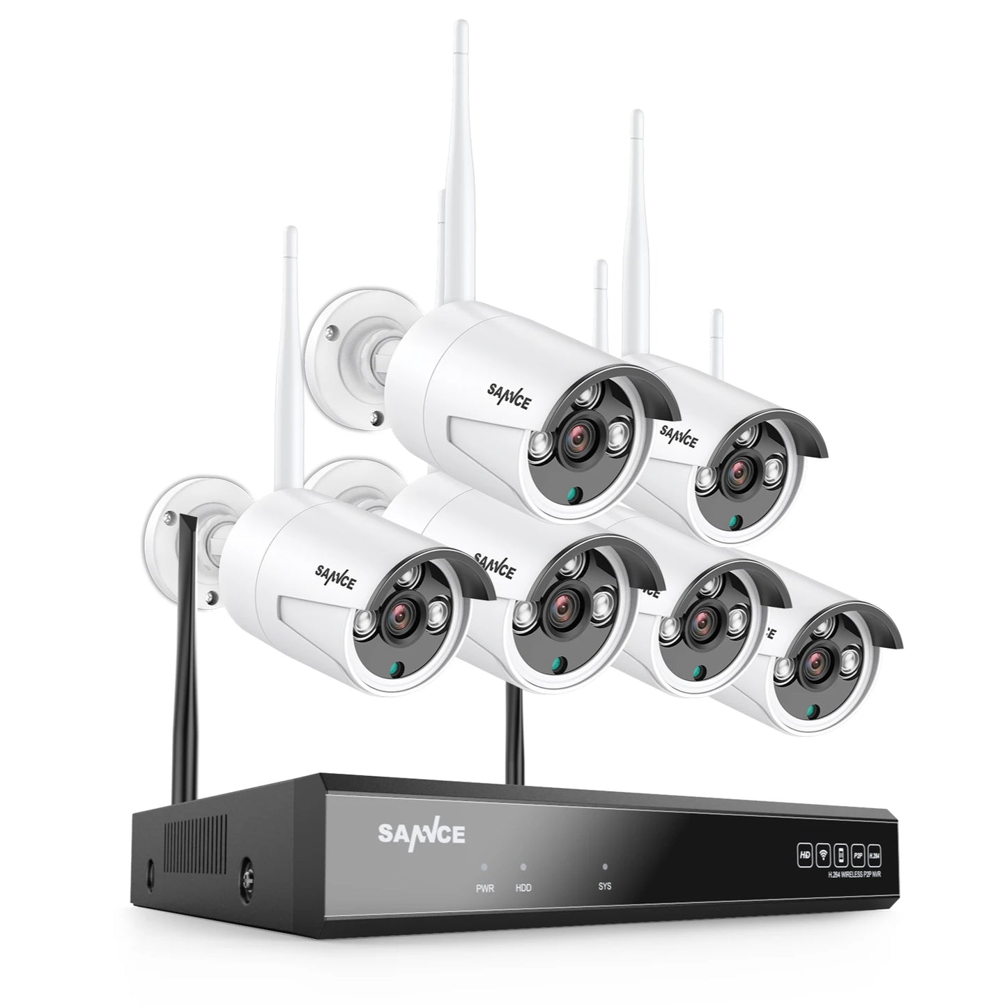 SANNCE “Midnight Surveillance Riot” 8CH FHD 3MP Wireless Security System — 5MP NVR, AI Detection, Night Vision & Audio Fury