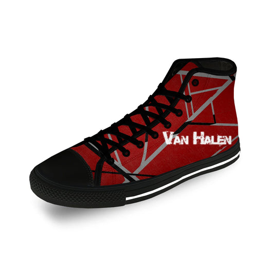 Van EVH 5150 STRIPES Halen Harajuku Lightweight Cloth 3D Print  High Top Canvas Shoes Men Women Casual Breathable Sneakers - Premium high top sneakers from Lizard Vigilante - Just $48.88! Shop now at Lizard Vigilante