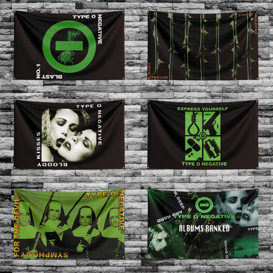 Type O Negative Flag – Heavy Rock Band 3x5 Ft Polyester Digital Print Banner for Bedroom Wall Art, Outdoor Tapestry Decoration - Premium flag from Lizard Vigilante - Just $16.99! Shop now at Lizard Vigilante