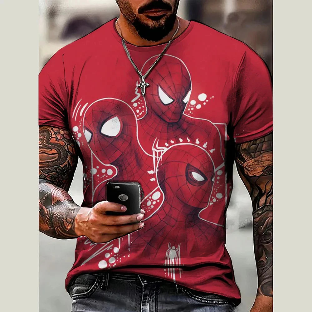 Spider-Man 3D Printed T-Shirt for Men – Marvel-Inspired Casual Streetwear, Stylish Summer Tee, Breathable Polyester Cool Top - Premium tee from Lizard Vigilante - Just $23.88! Shop now at Lizard Vigilante