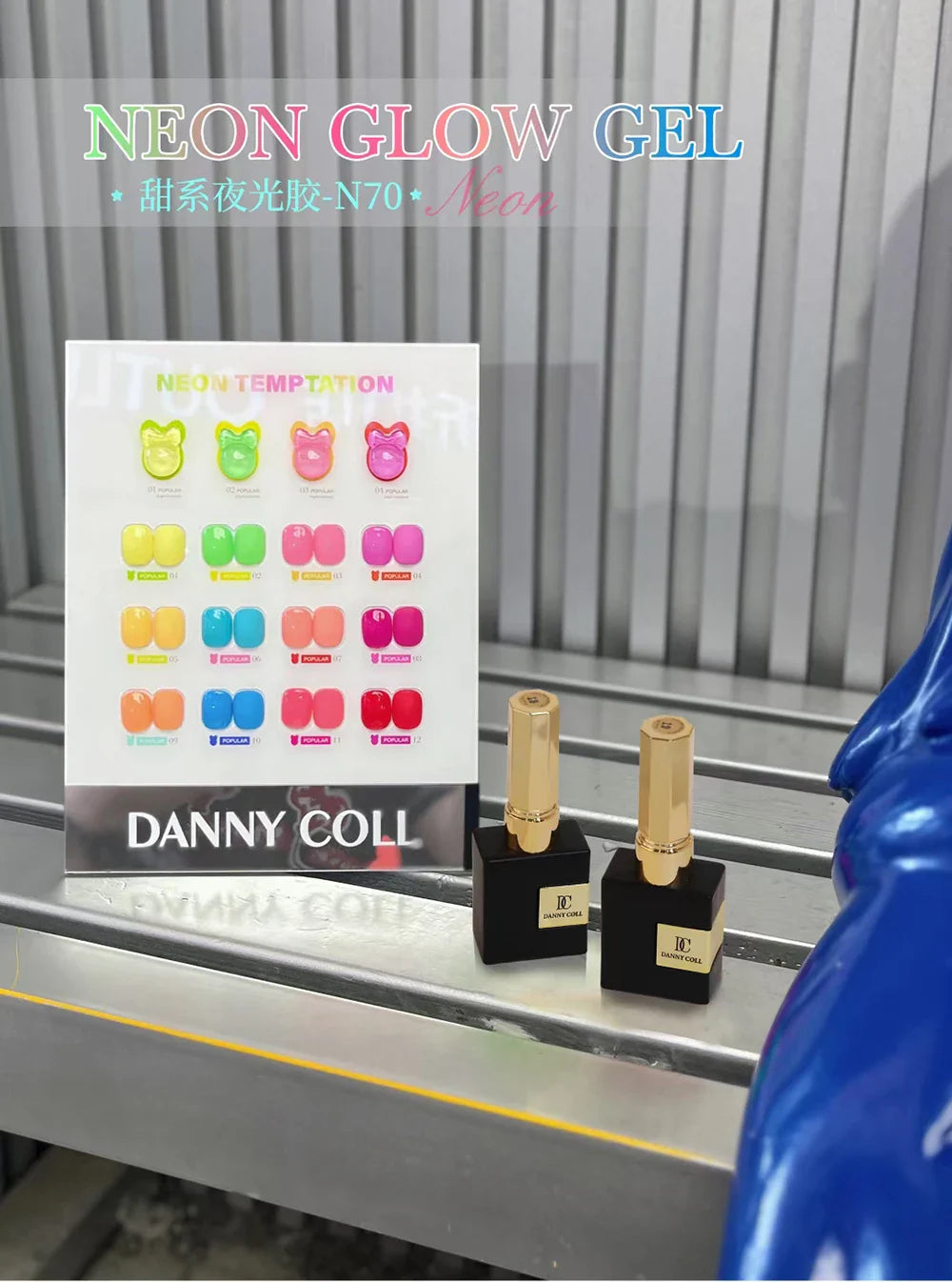 Fluorescence Lacquer Nail Polish Gel UV&LED Fluorescent Gel Semi-permanent Varnish Soak Off Gel Polish12 Colors/set