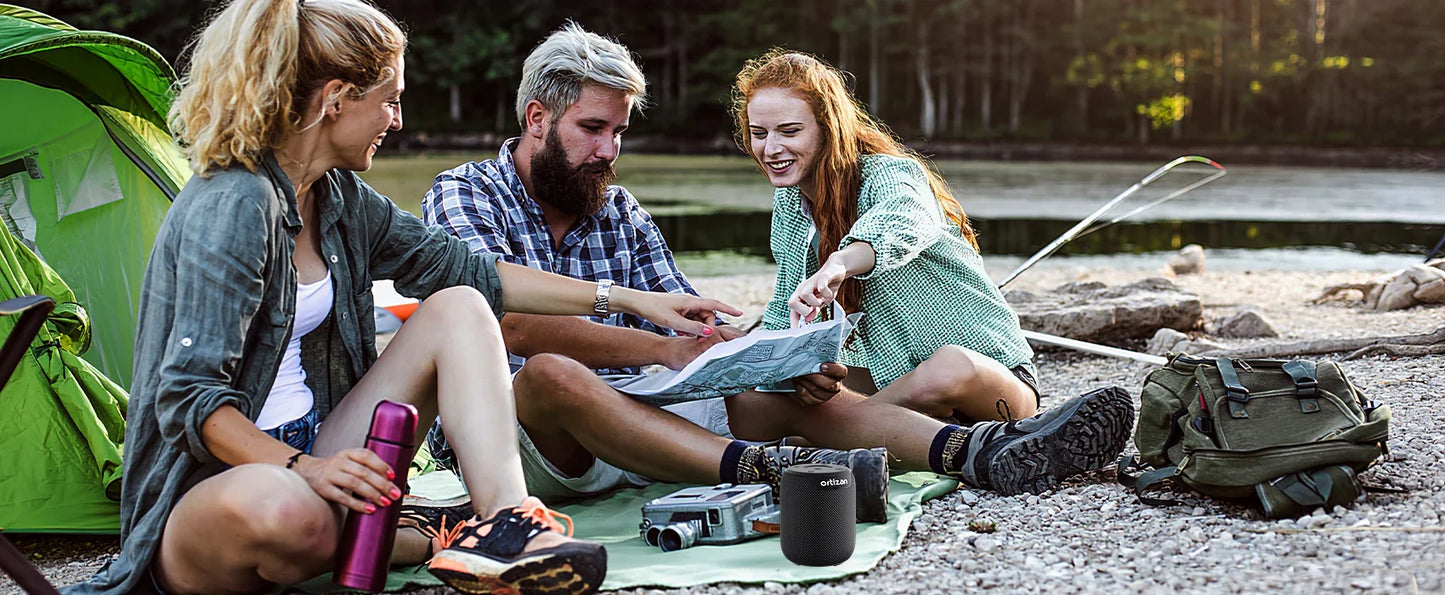 Bluetooth Speakers, 15W Portable Speakers Bluetooth Wireless V5.3 with Stereo Sound, Active Extra Bass, IPX7 Waterproof Shower