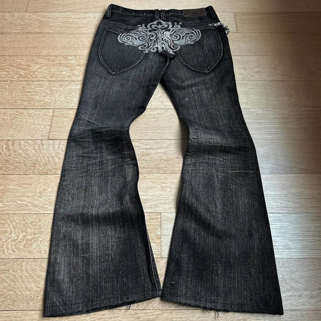 Lizard Vigilante Rock and Roll Punk Wide Leg Jeans - Premium jeans from Lizard Vigilante - Just $57.99! Shop now at Lizard Vigilante