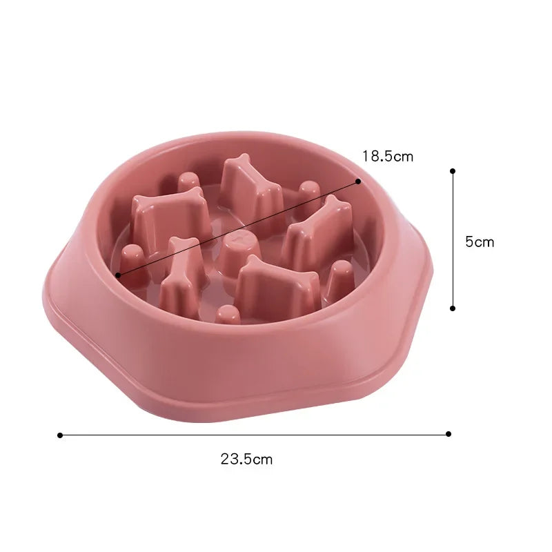 Pet Product Bone Plastic Pet Food Bowl Doggy Puppy Bowl Slow Feeder Dog Bowl