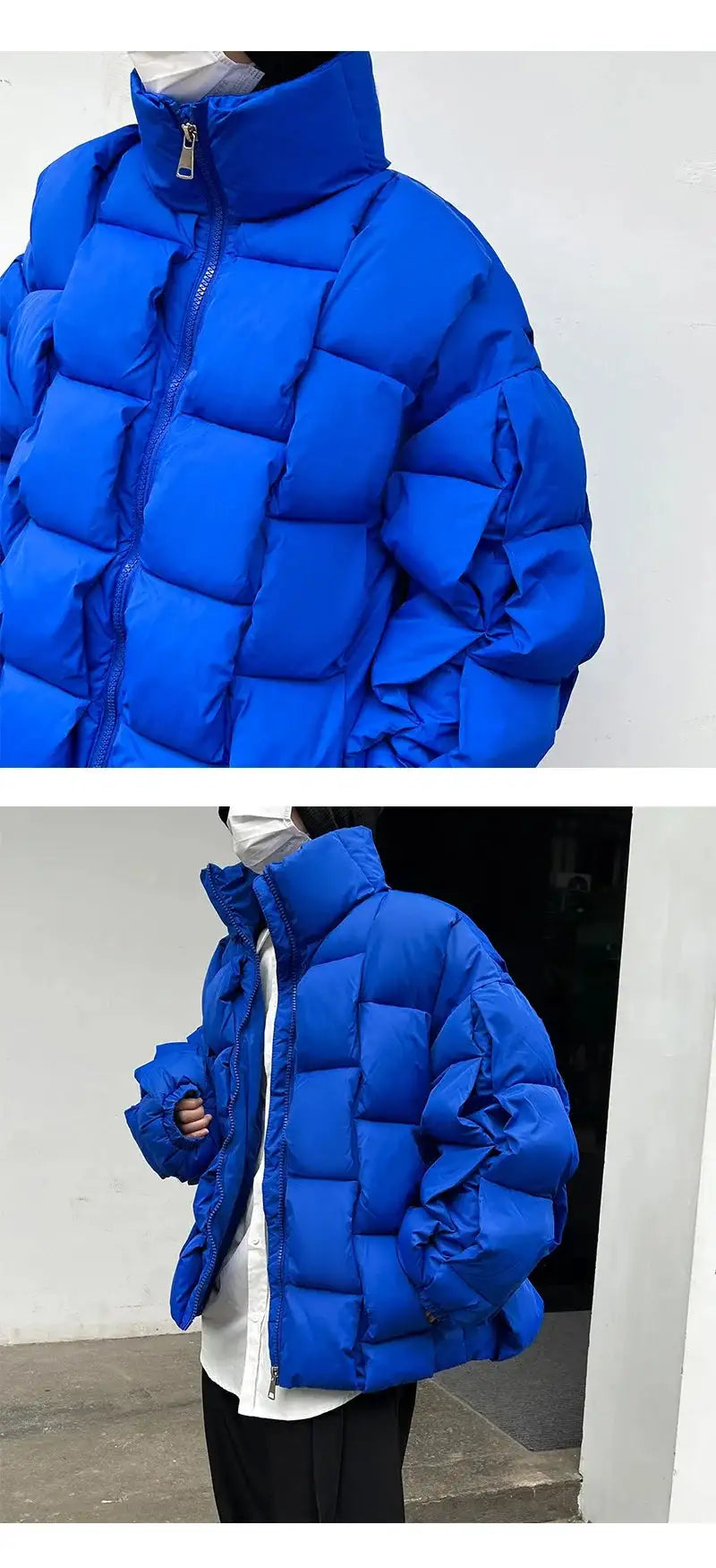 2023 Korean Fashion Thick Winter Jacket Men Parkas Jacket Men Outwear Coats Solid Stand Collar Windbreaker Cotton Padded Jacket