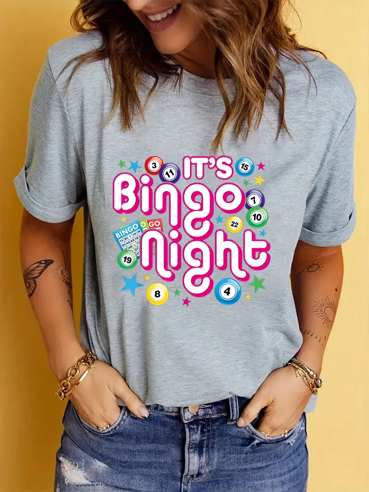 2024 Lucky Bingo Queen Funny Gambling T-Shirt – Women’s Summer Round Neck Tee – High-Stretch Casual Fit - Premium shirt from Lizard Vigilante - Just $24.99! Shop now at Lizard Vigilante