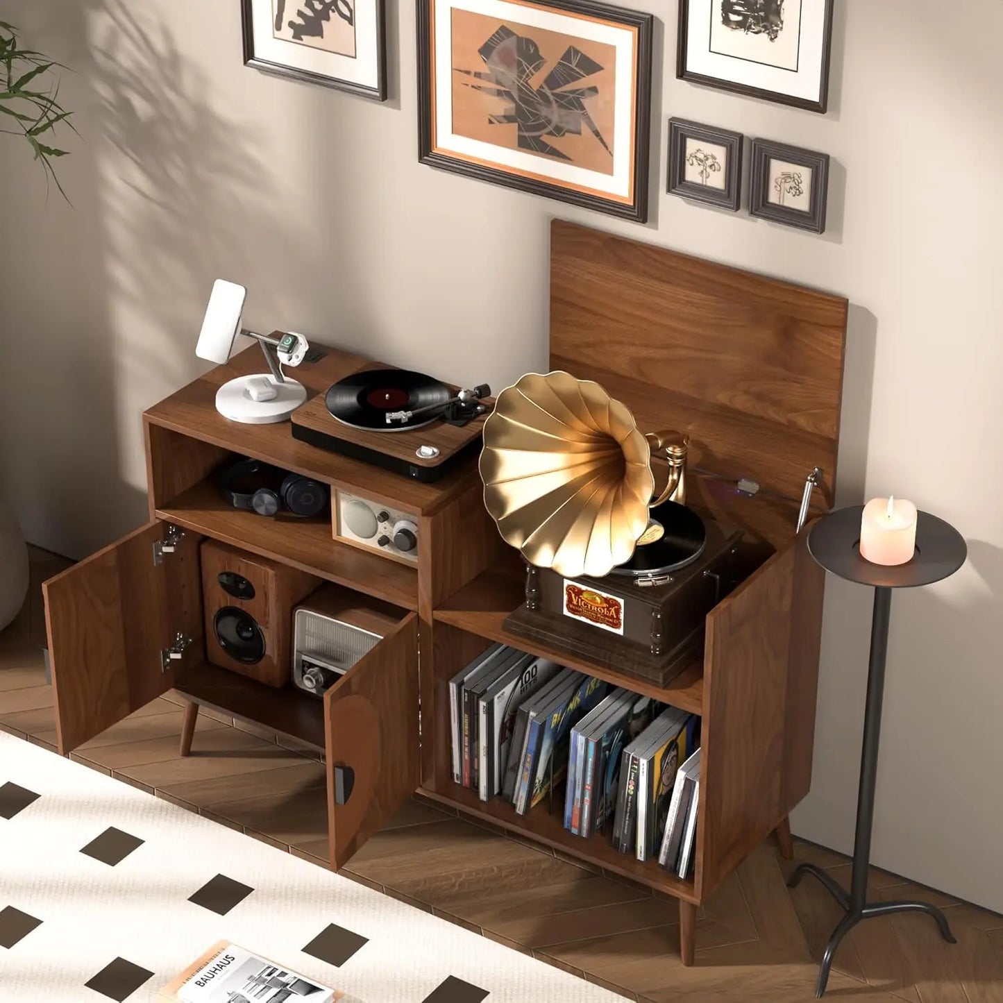 ThunderVinyl Fortress XL Mid-Century Record Command Stand