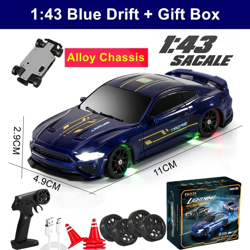 1/64 High-Speed Drift RC Car 4WD Remote Control Mini Racing Toy