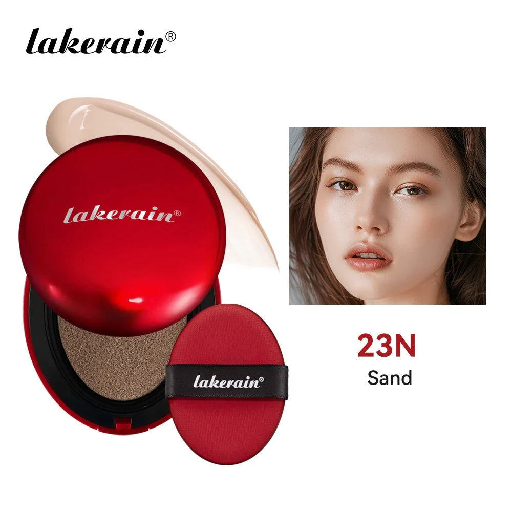 Lakerain Sunscreen Cushion Foundation  Waterproof Long-lasting Brighten Foundation Cream Women Base Makeup Face Korean Cosmetics