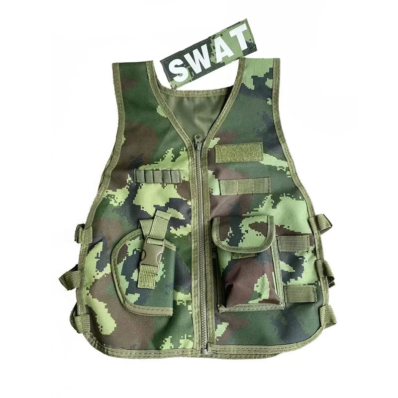 Kids' Tactical Camouflage Vest – Outdoor CS Game, Hunting, Fishing & Cosplay Gear for Boys and Girls - Premium vest from Lizard Vigilante - Just $28.88! Shop now at Lizard Vigilante