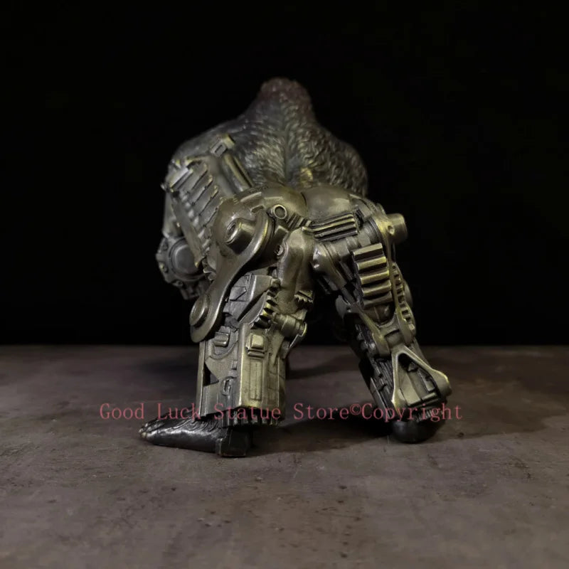 Famous sculptor Collectible works Postmodernism bronze Sculpture ART Mechanical gorilla HOME office Bar Decorative statue