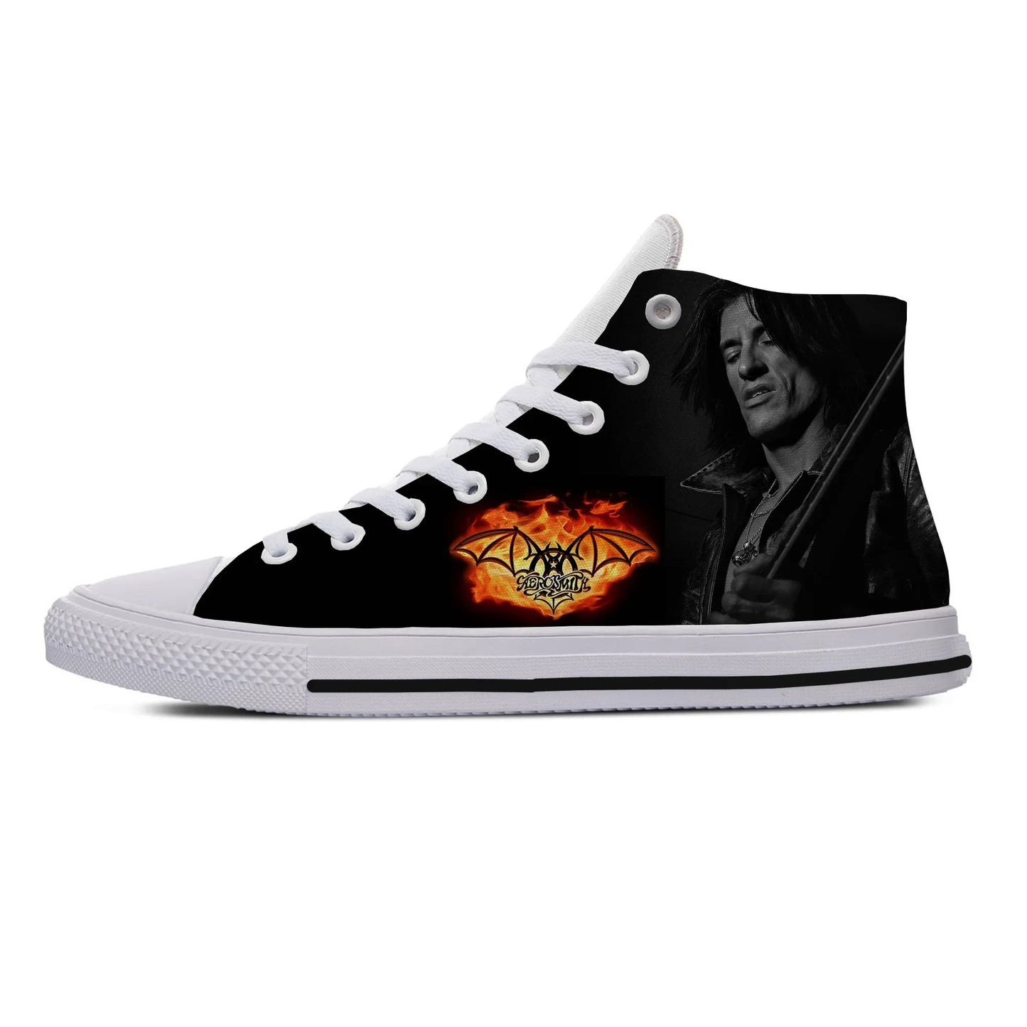 Aerosmith High Top Sneakers for Women Men Casual Rock Band Board Shoes High Quality Canvas Ankle Shoes - Premium sneakers from Lizard Vigilante - Just $42.88! Shop now at Lizard Vigilante