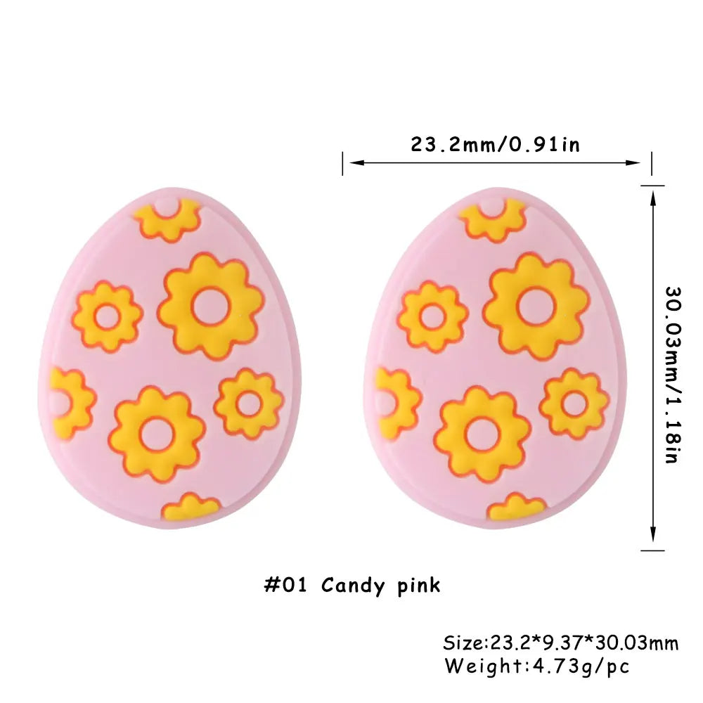 Kovict 5/10Pcs New Focal Silicone Beads Easter Series Bead For Jewelry Making DIY  KeyChain Bracelet Necklace Pen Accessories