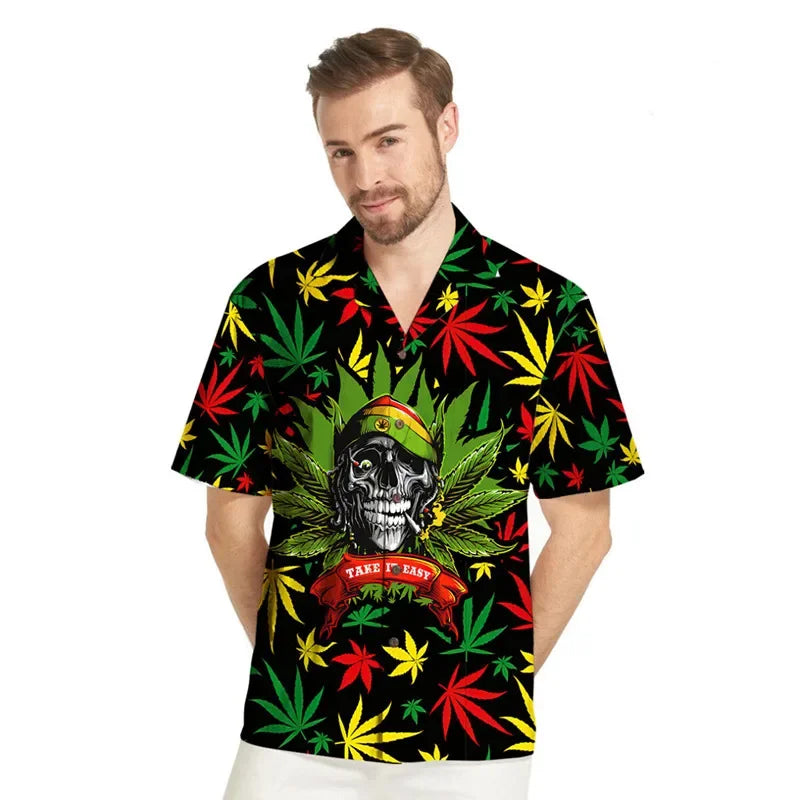 Fashion Men's Summer Hawaiian Shirt - Aloha Weed Lovers 3D Full Printed Unisex Casual Harajuku Shirt - Premium hawaiian shirt from Lizard Vigilante - Just $29.99! Shop now at Lizard Vigilante