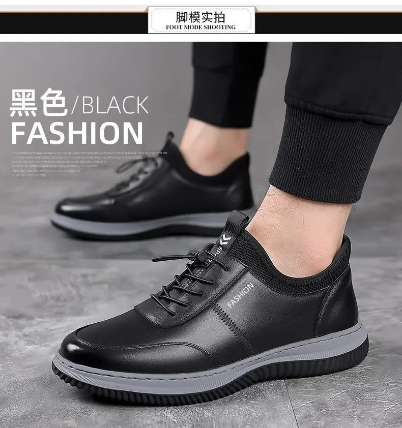 Male Business Leather Casual Shoes New Hot Selling Men's Sneakers Brand Comfortable Slip-on Loafers for Men 2023 Tenis Masculino - Premium  from Lizard Vigilante - Just $32.99! Shop now at Lizard Vigilante