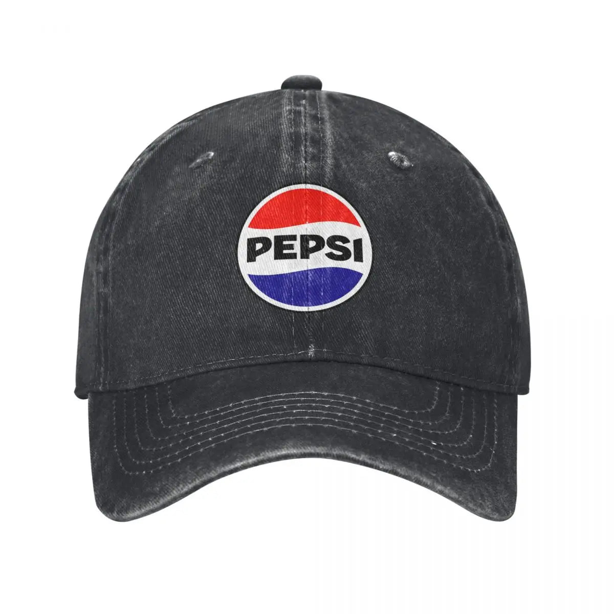 Vintage '69 Pepsi Logo Denim Baseball Cap – Casual Unisex Adjustable Trucker Hat for Rock, Summer, and Sun Protection - Premium Baseball cap from Lizard Vigilante - Just $19.88! Shop now at Lizard Vigilante