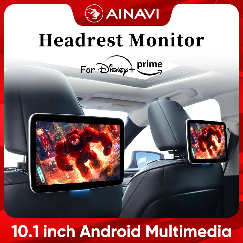 Ainavi 10.1-Inch Car Headrest TV – Android 11 Touchscreen Multimedia Entertainment Tablet with FM Transmitter, HDMI, and Bluetooth - Premium headrest tv from Lizard Vigilante - Just $318.99! Shop now at Lizard Vigilante