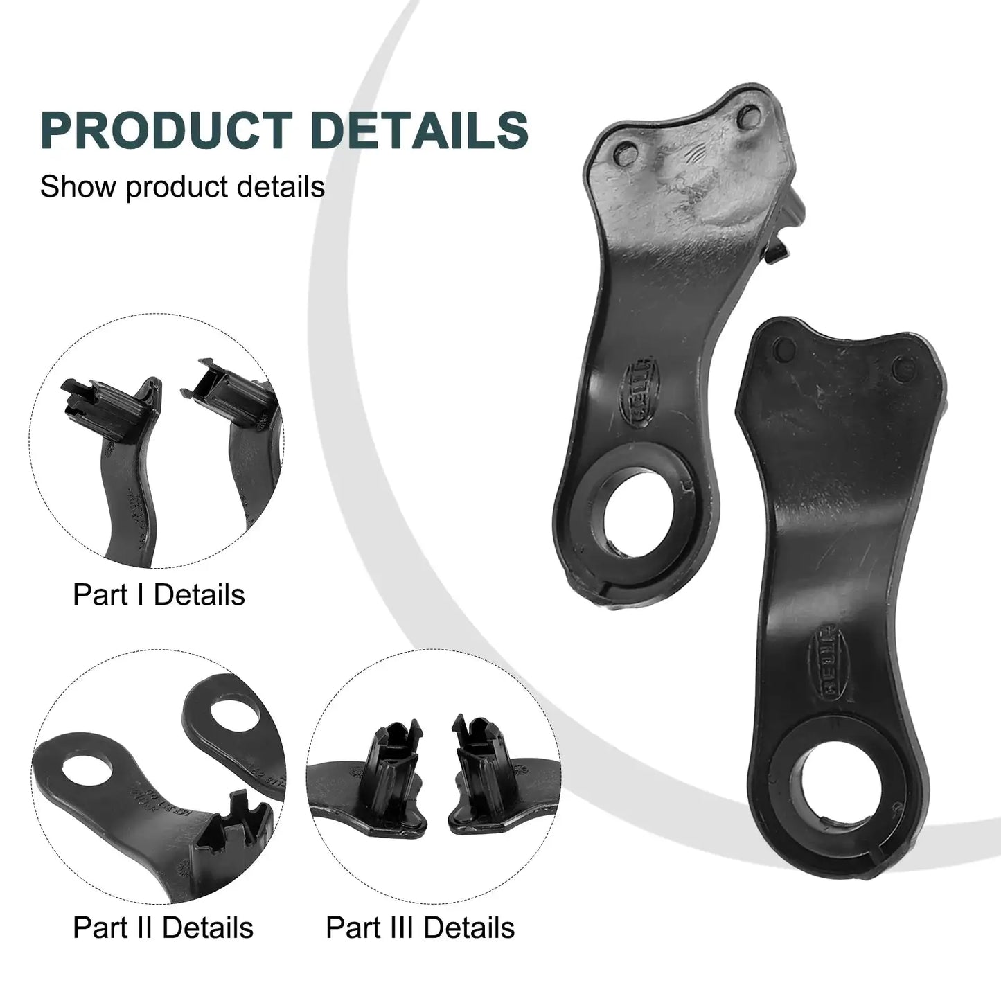 2Pcs Car Front Headlight Headlamp Repair Kit Bracket Clip For BMW 5 Series E60 E61 2003-2010 63126949633 63126949634