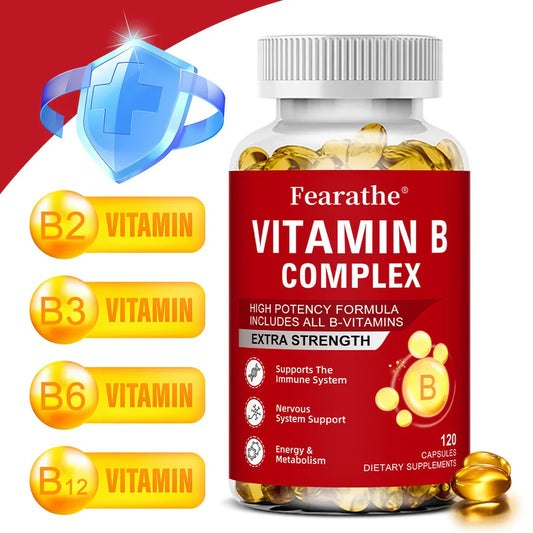 Vitamin B-Complex Vitamin Supplements (B12 B2 B3 B6 Folic Acid &Biotin), Immune & Energy Support,Immune Health