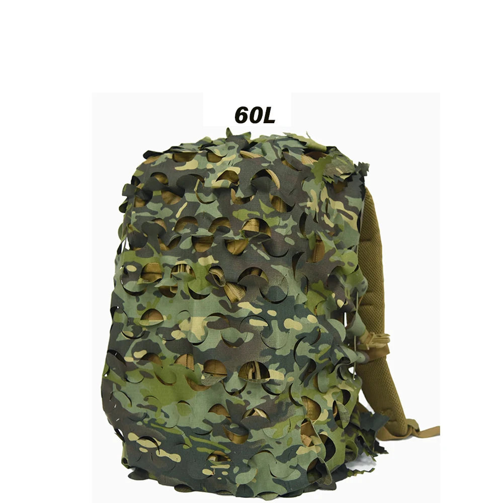 3D Camo Net Backpack Cover - Laser Cut Camouflage for 60L & 80L Packs - Premium backpack cover from Lizard Vigilante - Just $19.99! Shop now at Lizard Vigilante