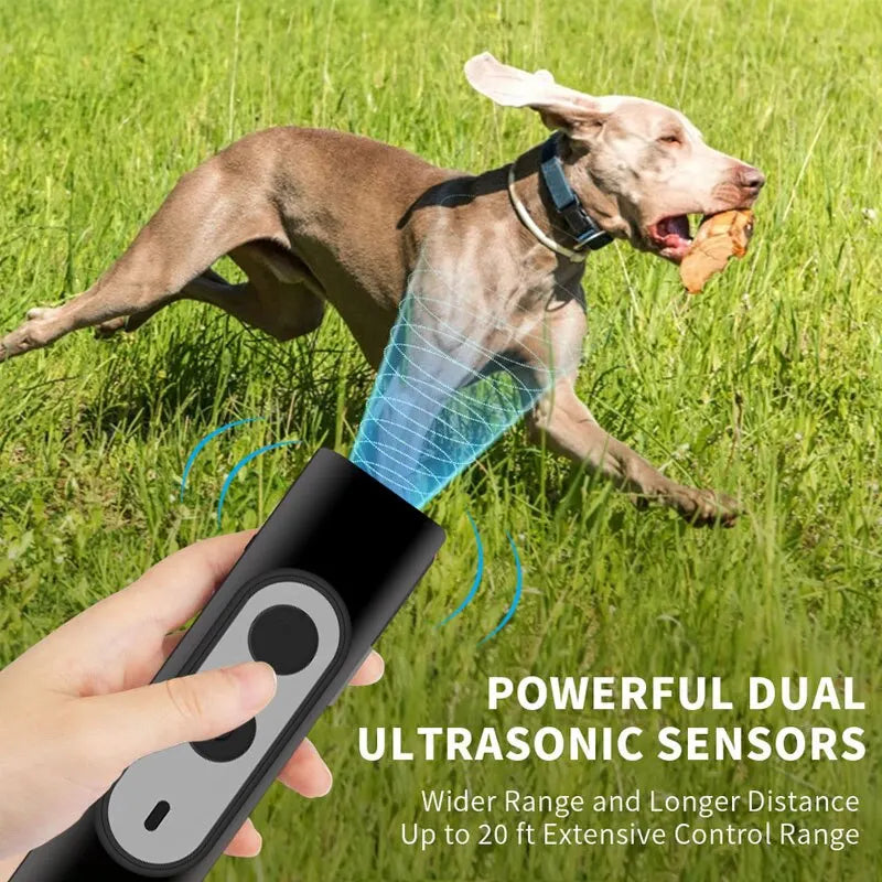 Handheld Bark Deterrent Anti-Barking Tool Ultrasonic Pet Noise Repeller Dog Training Device - Lizard Vigilante