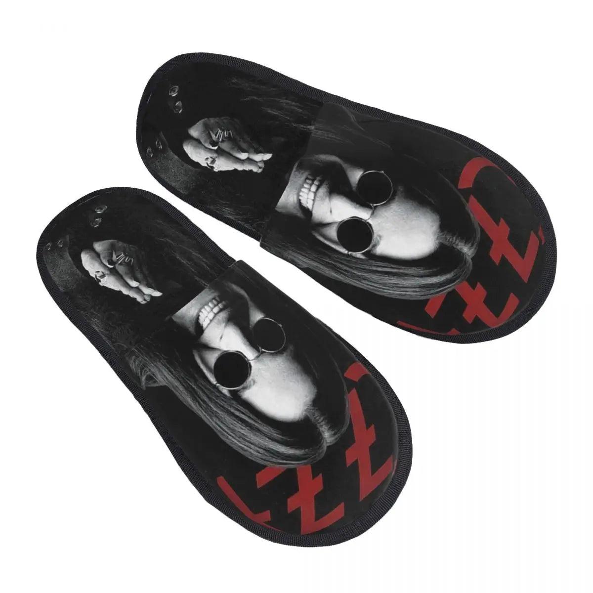 Custom Ozzy Osbourne British Rock Heavy Metal Singer Comfy Scuff With Memory Foam Slippers Women Spa House Shoes - Premium  from Lizard Vigilante - Just $17.99! Shop now at Lizard Vigilante