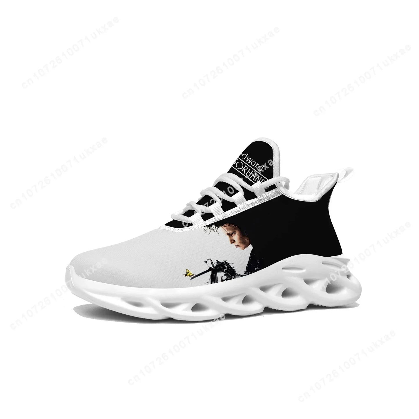 Edward Scissorhands Custom Sneakers | Johnny Depp Movie-Inspired Flats for Men & Women | High-Quality Breathable Sports Running Shoes - Premium shoes from Lizard Vigilante - Just $48.99! Shop now at Lizard Vigilante