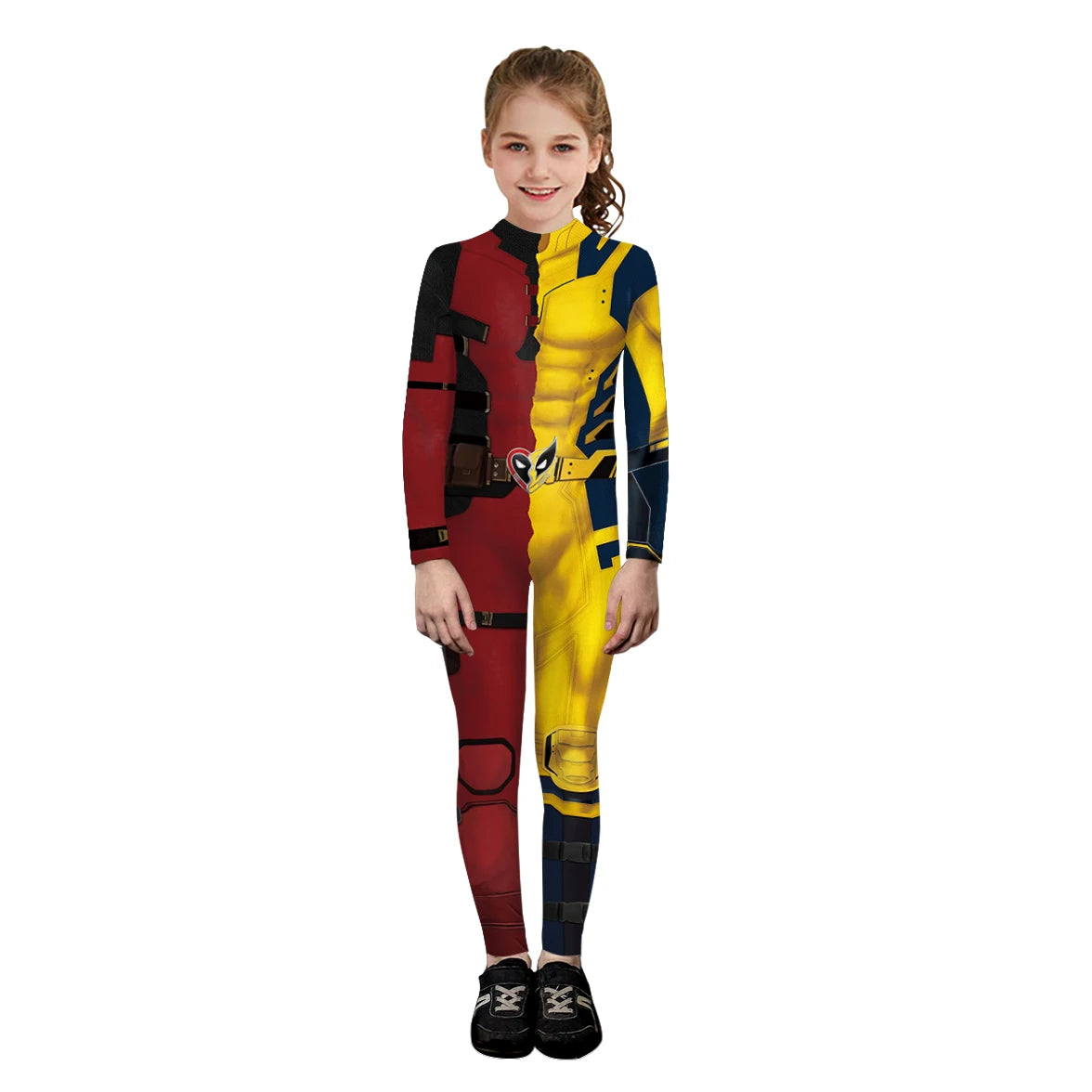 Deadpool Wolverine Cosplay Costume Girls Boys Jumpsuit Halloween Superhero Deadpool 3 Cosplay Zenti Party Bodysuit Children Tops - Premium  from Lizard Vigilante - Just $23.88! Shop now at Lizard Vigilante