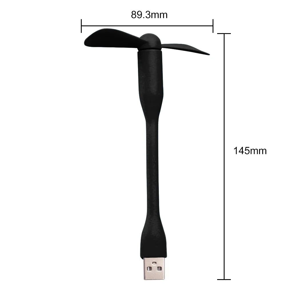 Mini Flexible USB Fan - Bendable Portable Hand Fan for Power Bank, Laptop, PC, and AC Charger - Premium fan from Lizard Vigilante - Just $11.99! Shop now at Lizard Vigilante