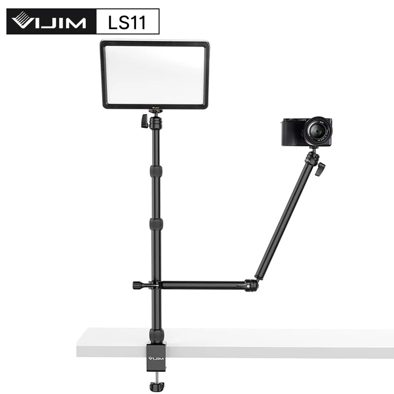 VIJIM LS11 Desk Mount Stand C-clamp Mount Flexible Arm Extend Light Stand With 360° Ballhead Microphone Stand Ring Light Bracket - Premium camera stand from Lizard Vigilante - Just $46.99! Shop now at Lizard Vigilante